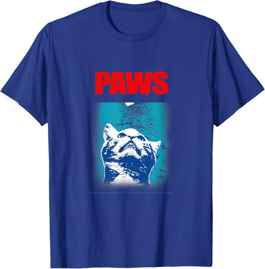 PAWS funny CAT T-Shirt - T-Shirt | Royal