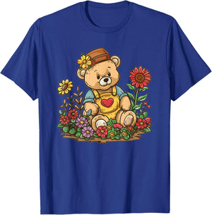 Cute Teddy With Flowers I Kids Teddy T-Shirt - T-Shirt | Royal
