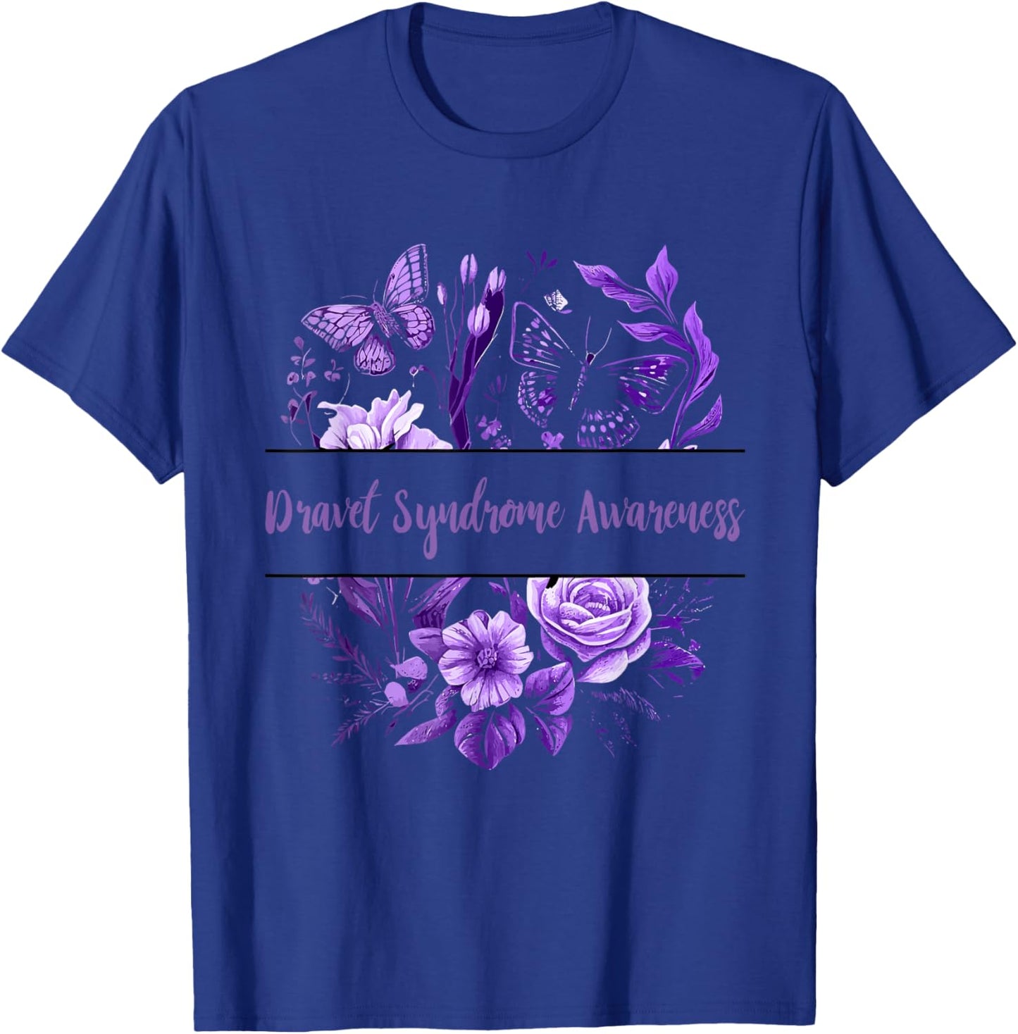 Purple Ribbon Dravet Syndrome Awareness Dravet Survivor T-Shirt - T-Shirt | Royal