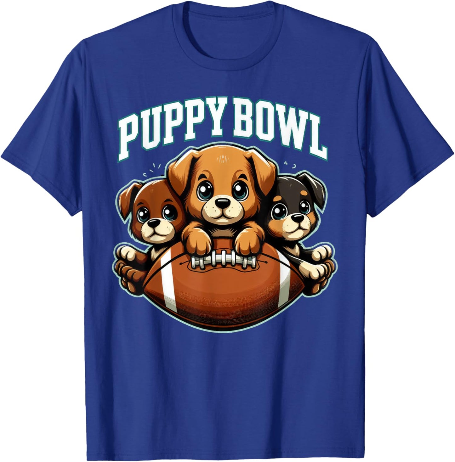 Puppy Bowl Shirt Sunday Funny Puppies Puppybowl Dog Fan Men Women Girls Kids T-Shirt - T-Shirt | Royal