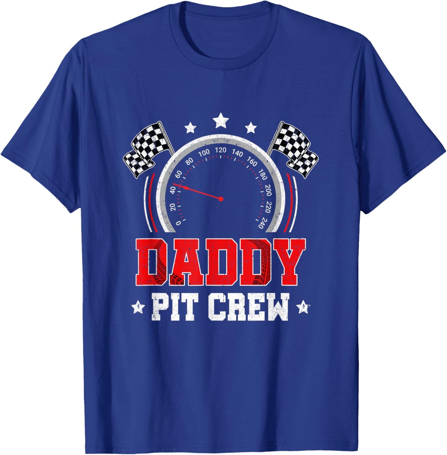 Daddy Pit Crew Race Car Birthday Party Racing Family T-Shirt - T-Shirt | Royal