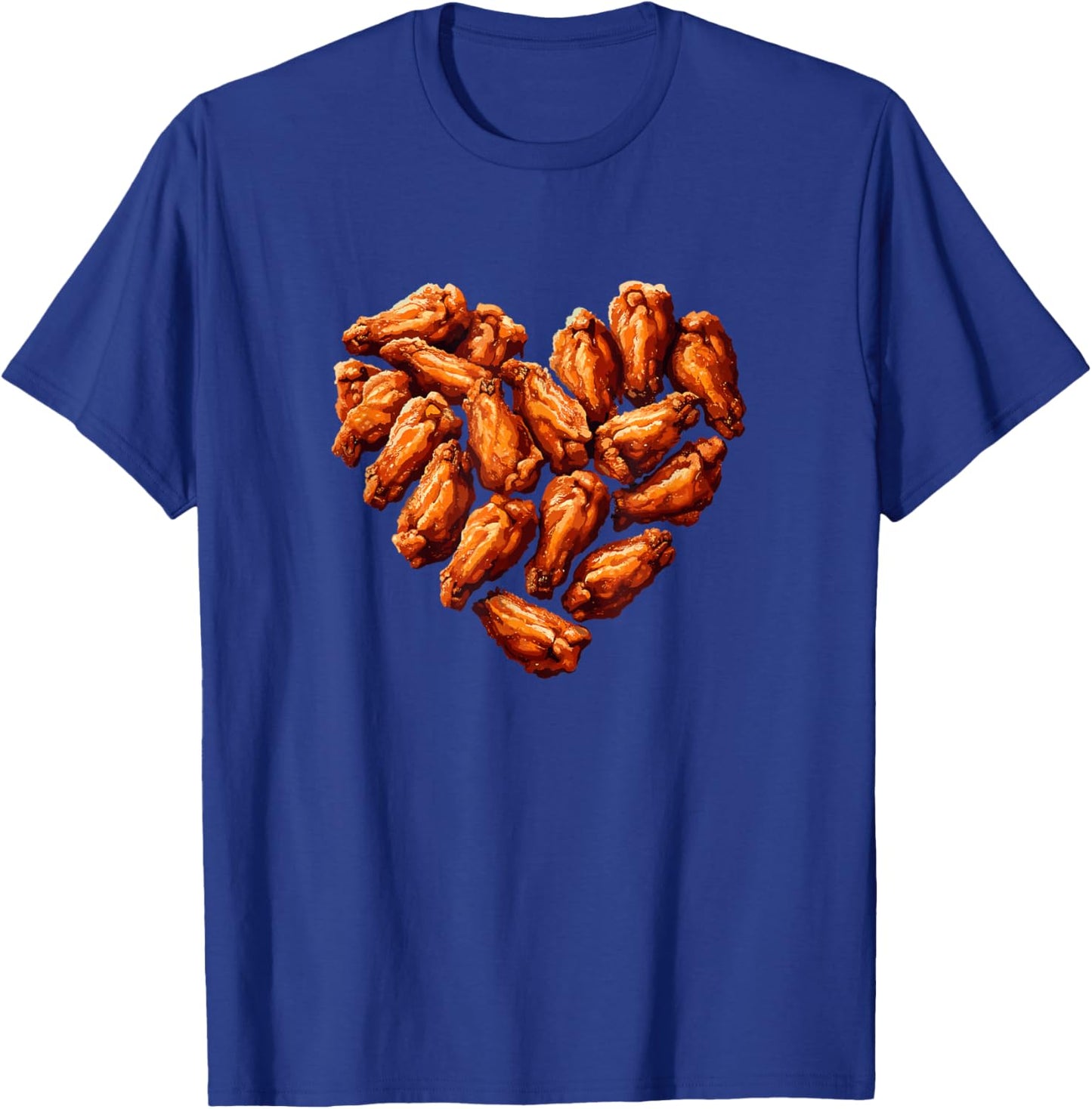 Chicken Wings Are My Valentine Funny Valentines Day Food T-Shirt - T-Shirt | Royal