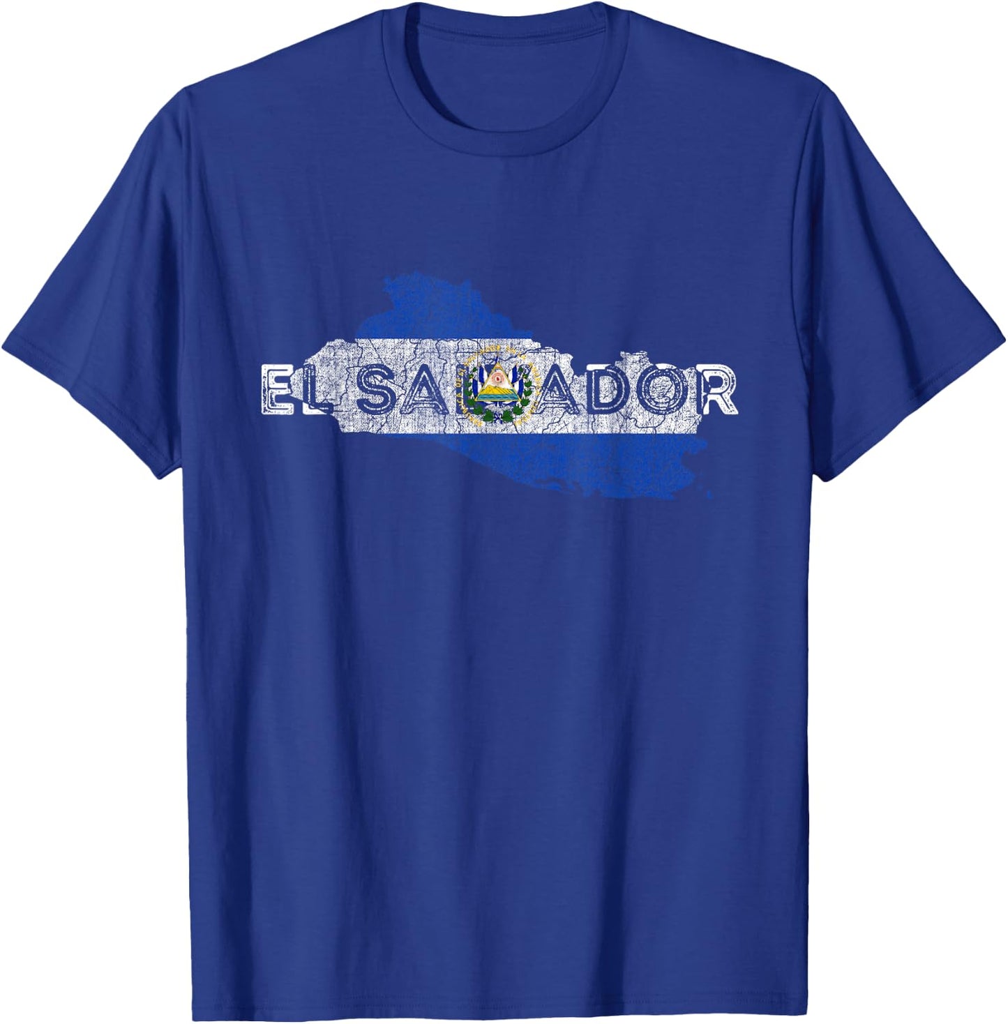 Salvadoran Map and Flag - Desperate El Salvador T-Shirt - T-Shirt | Royal