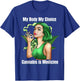 Funny Cannabis Is Medicine Weed Marijuana Smoking Women T-Shirt - T-Shirt | Royal