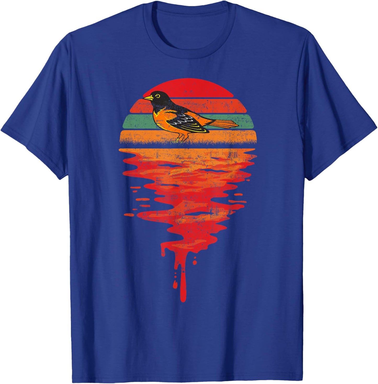 Retro Sunset Vintage Baltimore Oriole T-Shirt - T-Shirt | Royal