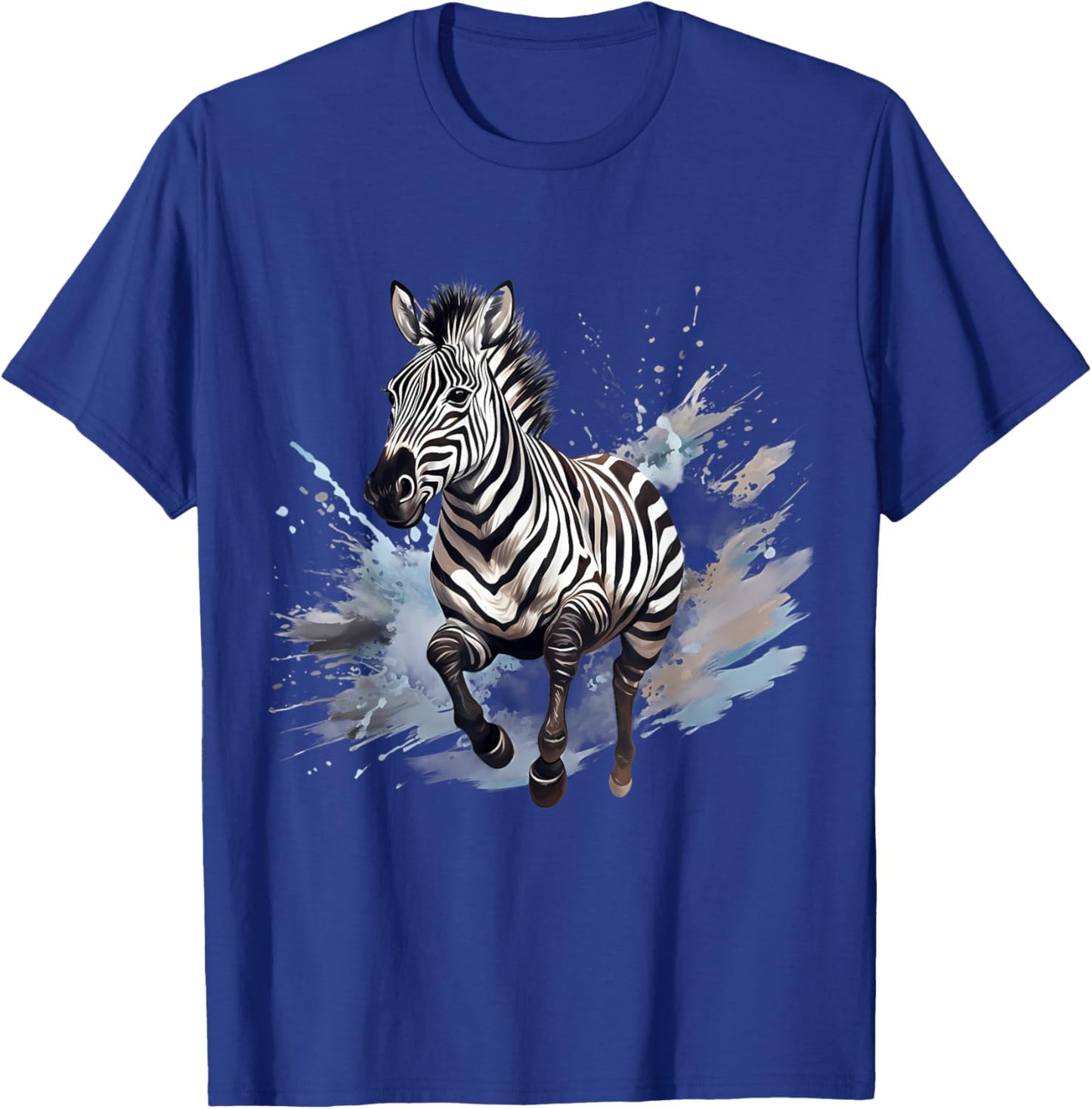 Zebra Splash Animal Art Wildlife Safari Savanna Nature T-Shirt - T-Shirt | Royal