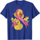 Cute Ducky Pink Ribbon Rubber Duck Breast Cancer Awareness T-Shirt - T-Shirt | Royal