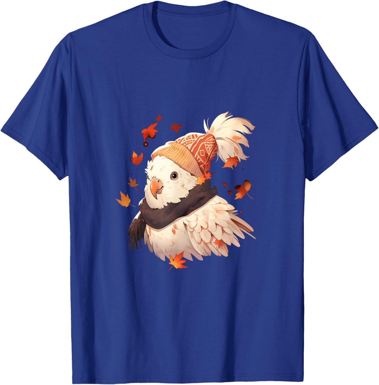 Cockatoo Bird Parrot Autumn Autumn Leaves Thanksgiving T-Shirt - T-Shirt | Royal