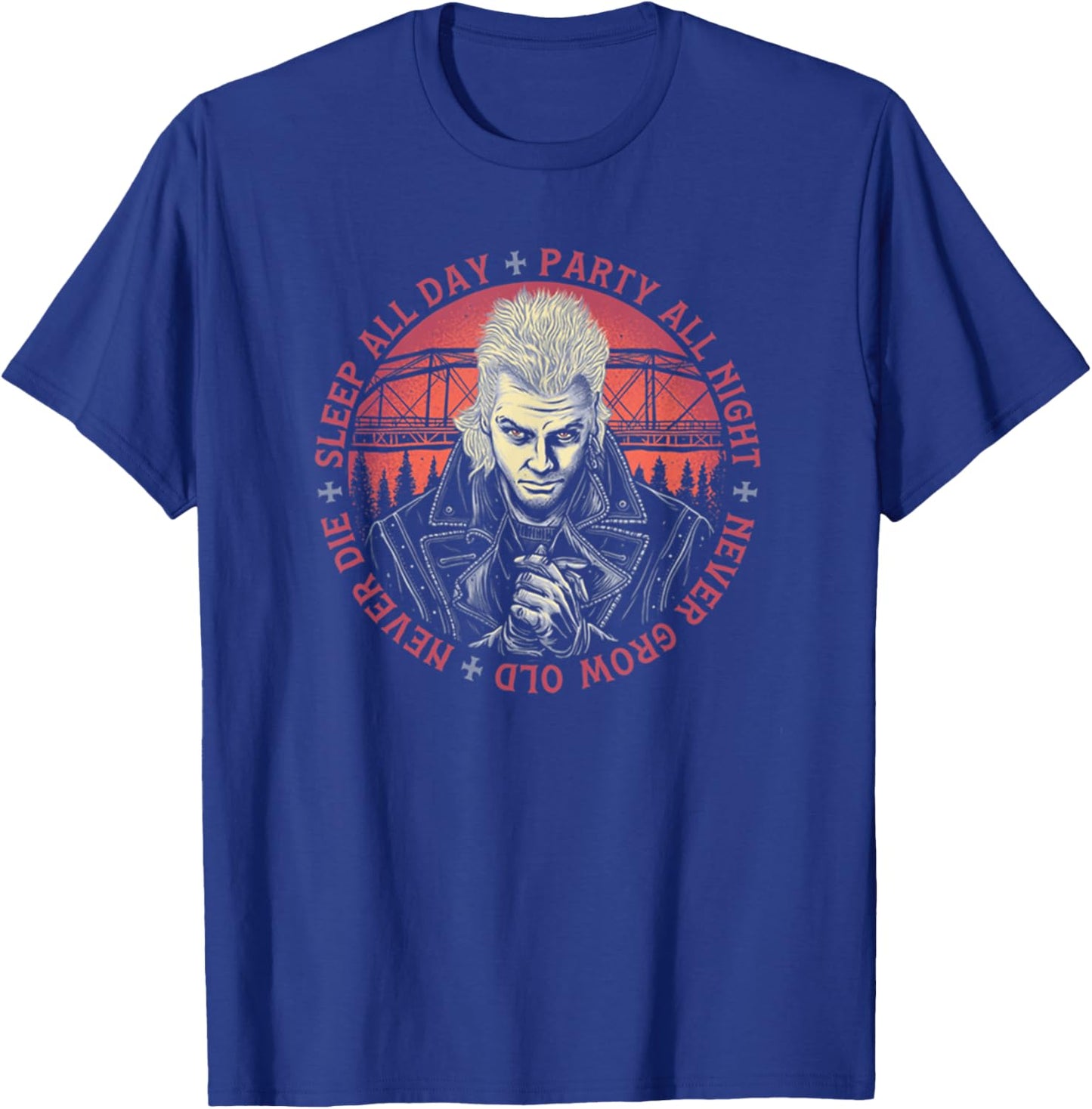 Sleep All Day Party All Night Never Grow Old Never Die T-Shirt - T-Shirt | Royal