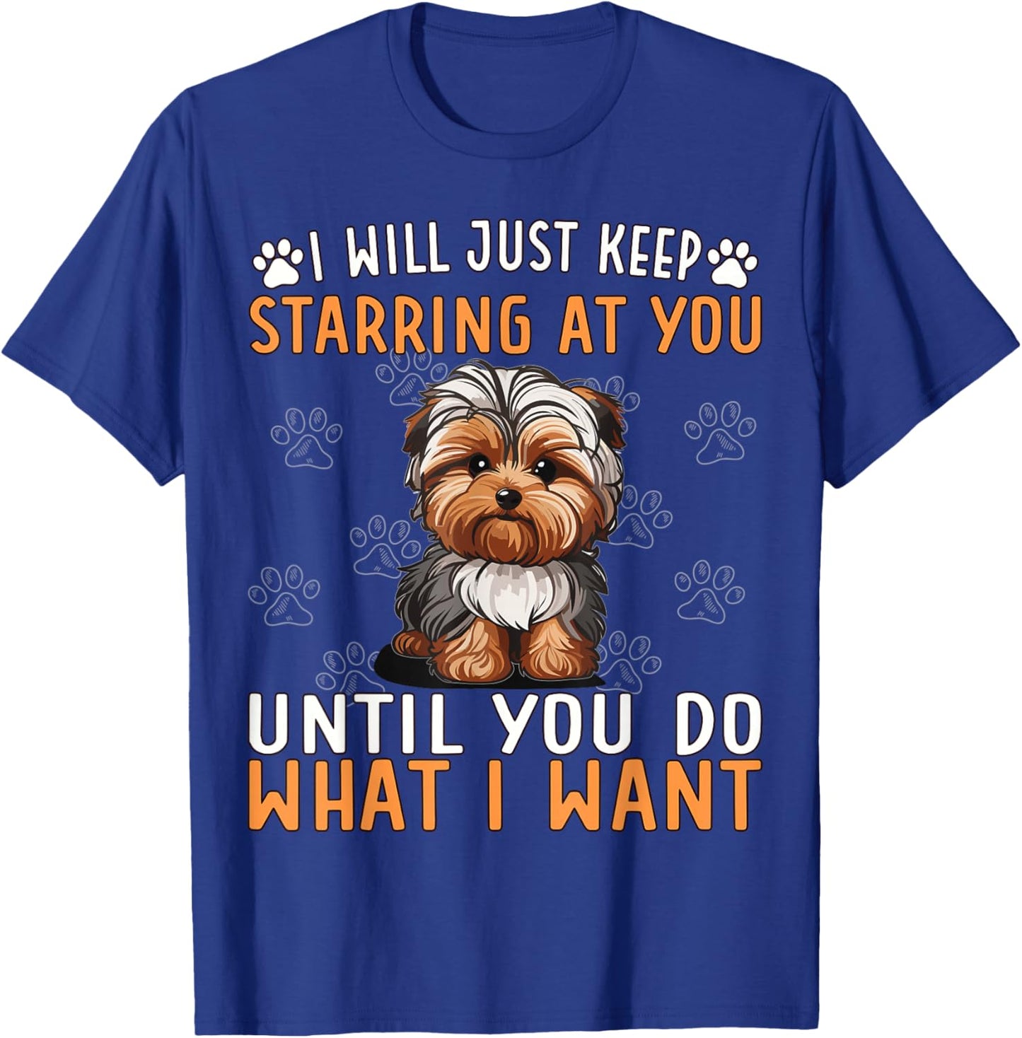 Dog Yorkie Poo Mom Plush Yorkie Poodle Food Yorkiepoo T-Shirt - T-Shirt | Royal