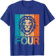 Kids Funny 4th Lion Birthday 4 Year Old Birthday Lion T-Shirt - T-Shirt | Royal