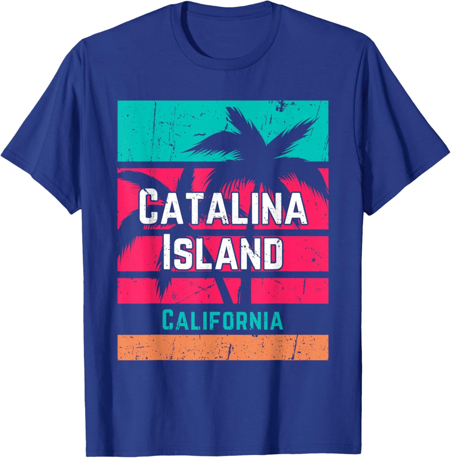 Catalina Island California Vacation Souvenir Surfing Vintage T-Shirt - T-Shirt | Royal
