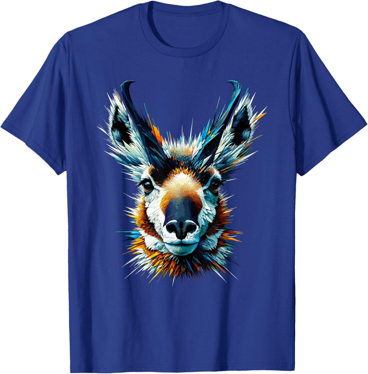 Polygon Art Pronghorn American Antelope Pronghorns T-Shirt - T-Shirt | Royal
