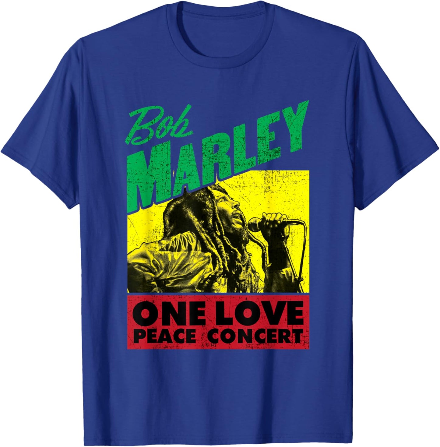 Official Bob Marley One Love Peace Concert T-Shirt - T-Shirt | Royal