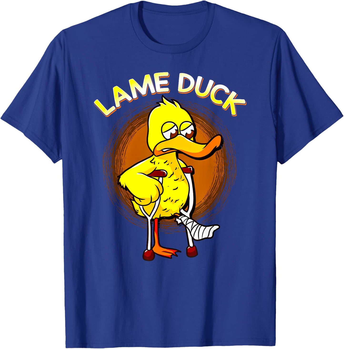 Funny Lame Duck Cute Duck on Crutches Get Well T-Shirt - T-Shirt | Royal