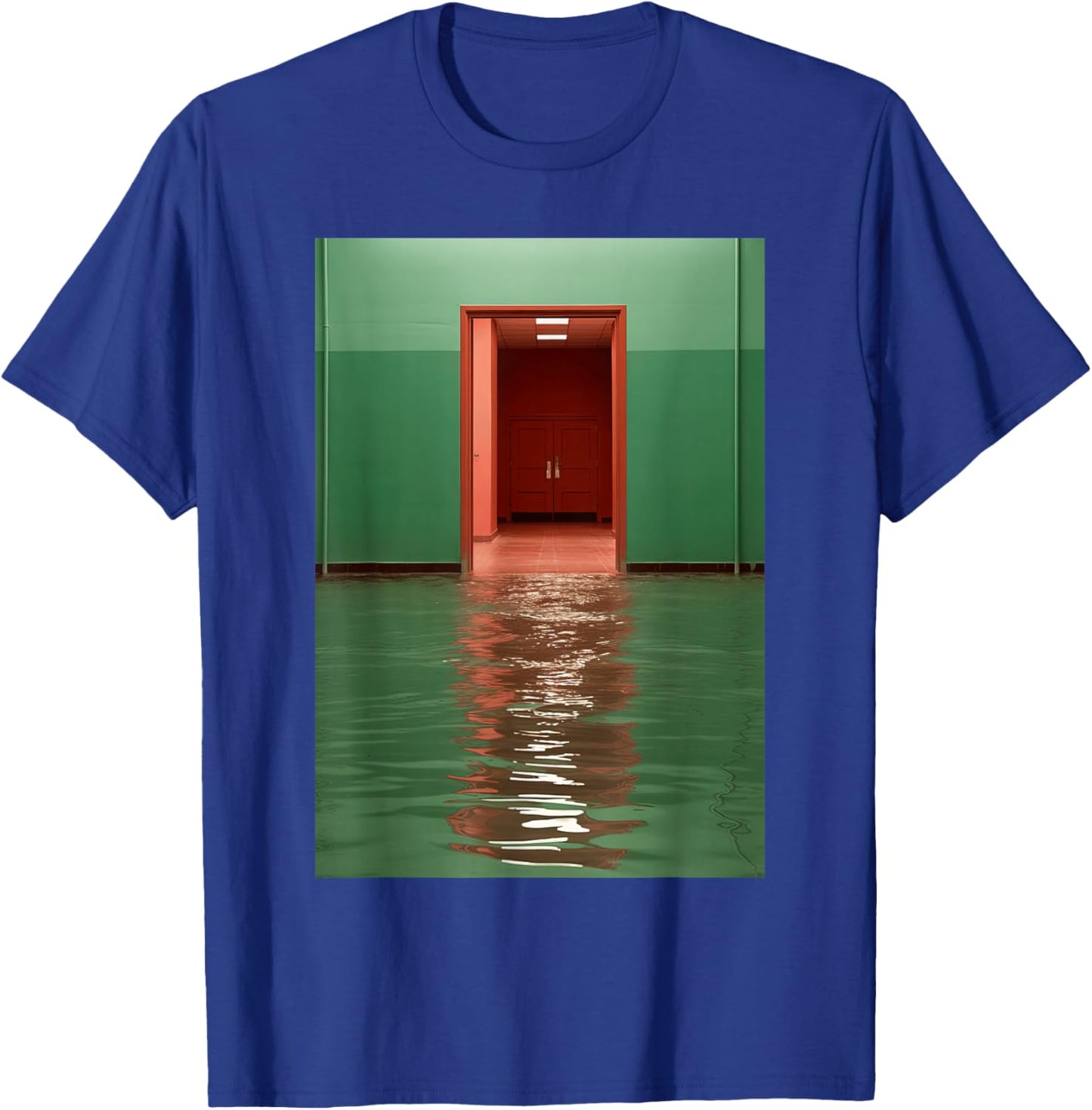 Liminal Spaces Weirdcore Dimensional Swim Illusion T-Shirt - T-Shirt | Royal