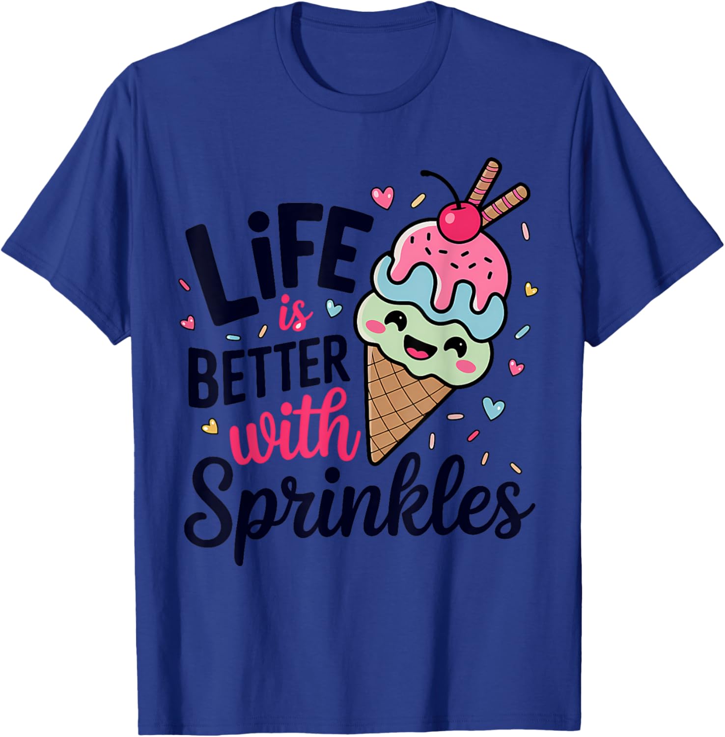 Life is Better With Sprinkles Ice Cream Bar Maker Mix T-Shirt - T-Shirt | Royal