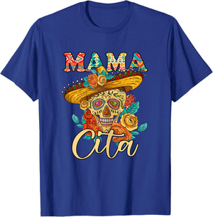 Dia De Los Muertos Mamacita Sugar Skull Day of Dead Mexican T-Shirt - T-Shirt | Royal