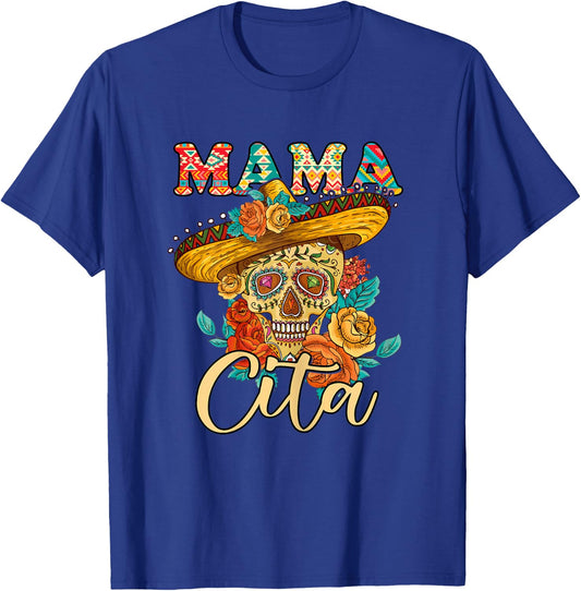 Dia De Los Muertos Mamacita Sugar Skull Day of Dead Mexican T-Shirt - T-Shirt | Royal