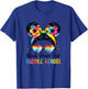 Bruh Peace Out Middle School Messy Bun Girl Tie Dye for Girl T-Shirt - T-Shirt | Royal