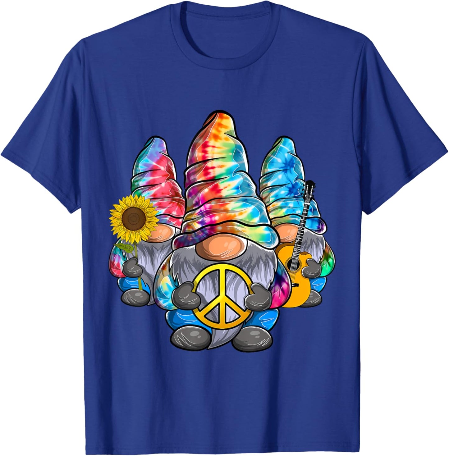 Three Hippie Gnomes Tie Dye funny design Women T-Shirt - T-Shirt | Royal