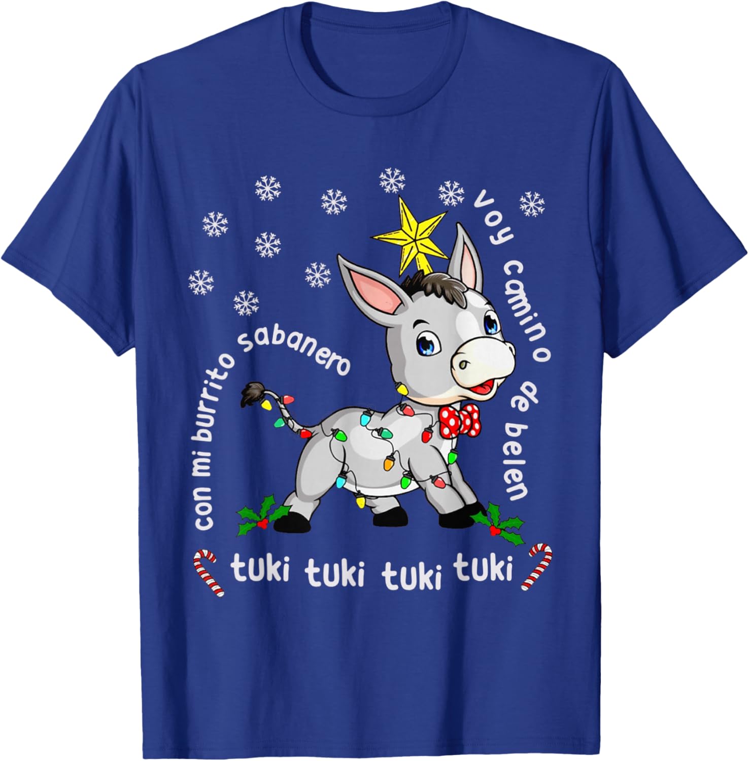 Mi Burrito Sabanero Mexican Tuki Tuki Donkey Latino Xmas T-Shirt - T-Shirt | Royal