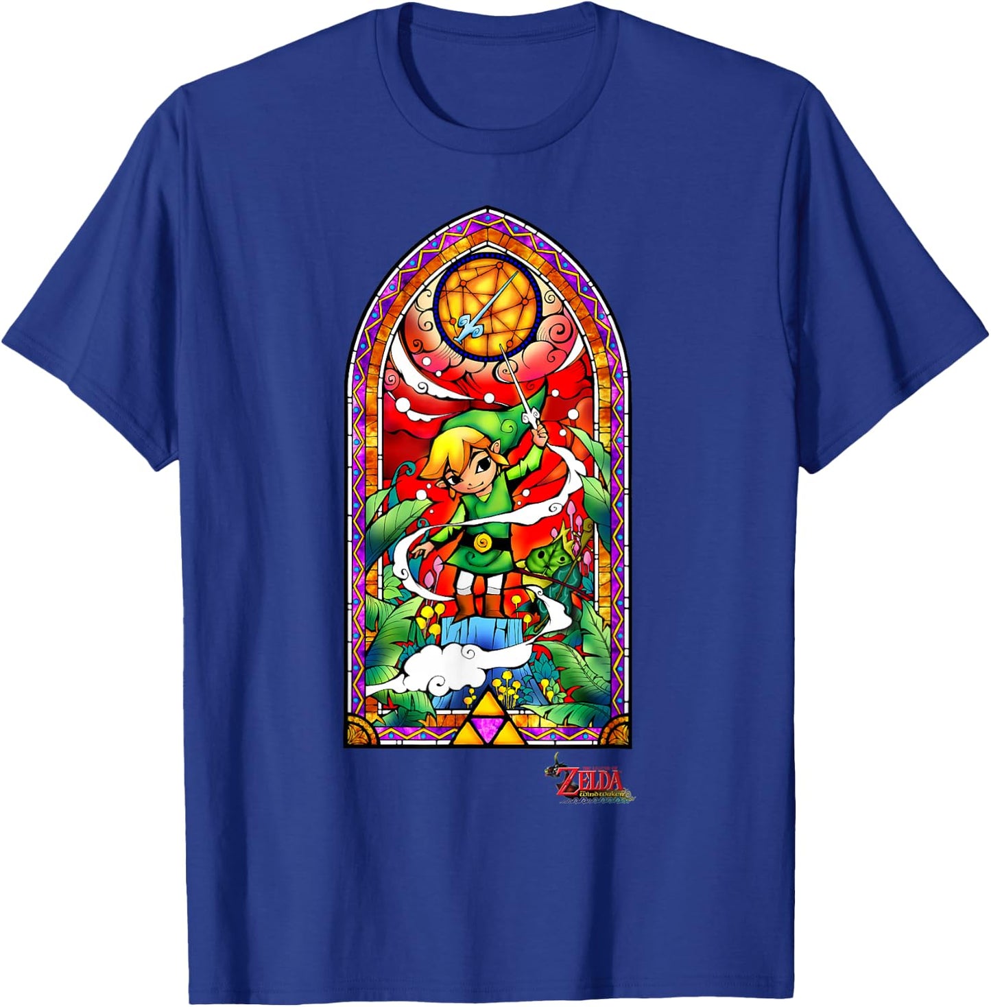 The Legend of Zelda The Wind Waker Link Stained Glass T-Shirt - T-Shirt | Royal