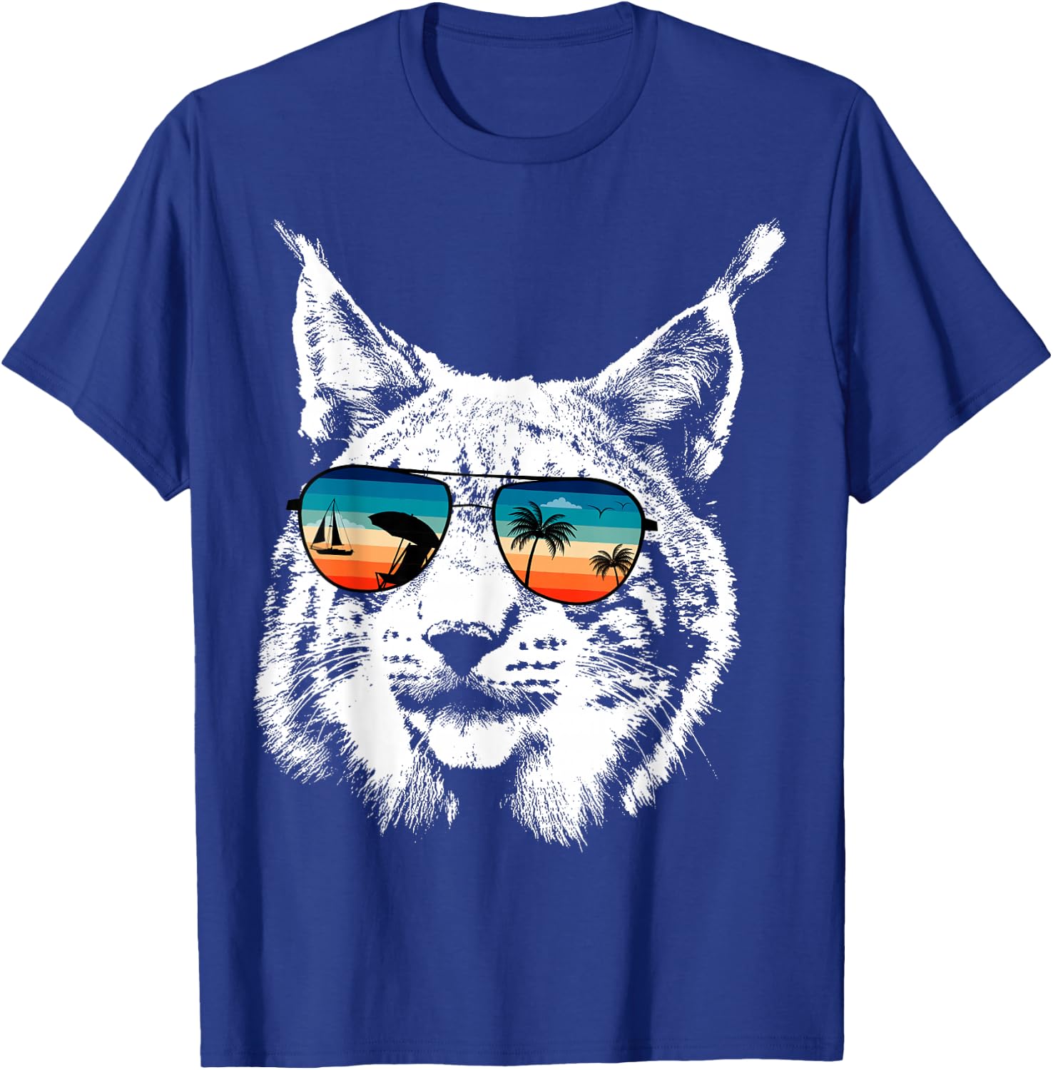 LYNX Shirts With Glasses Sunglasses Retro Style T-Shirt - T-Shirt | Royal
