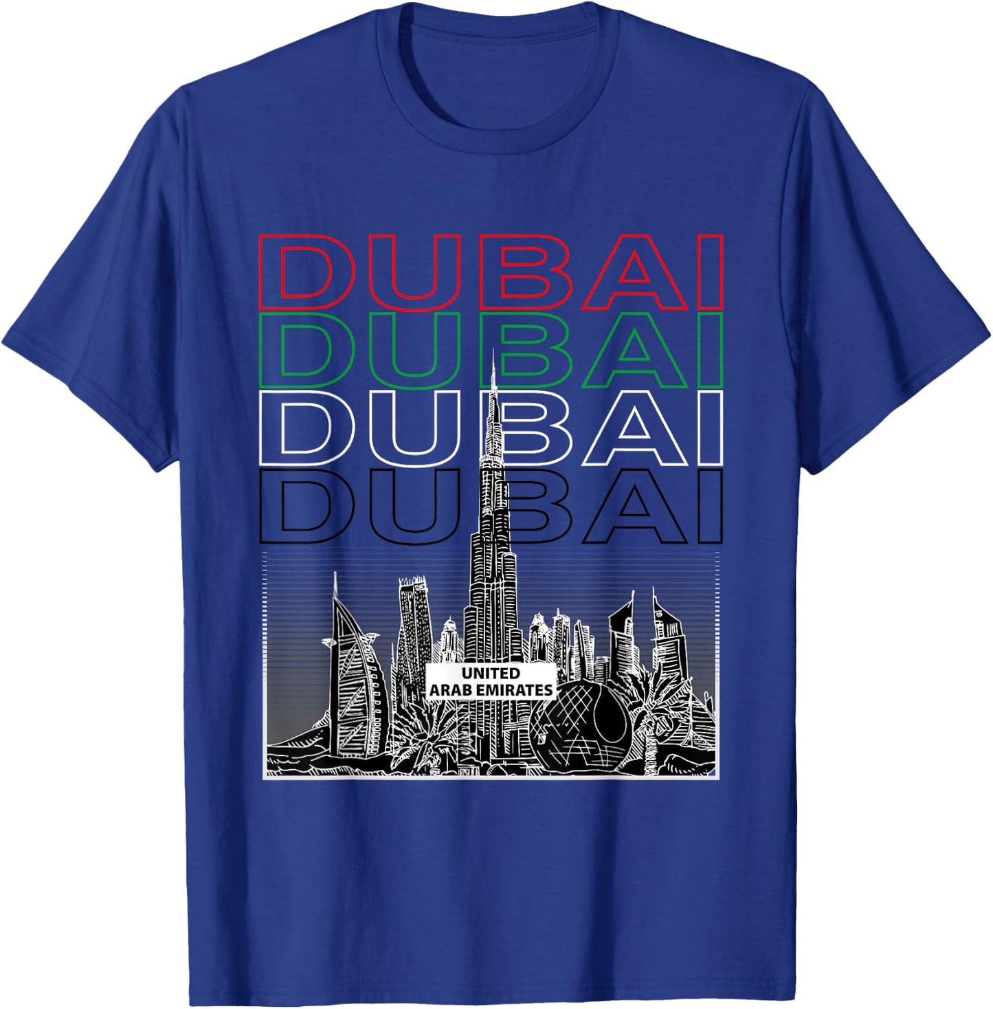 Dubai City Skyline Arab Emirates Vacation Matching Outfit T-Shirt - T-Shirt | Royal