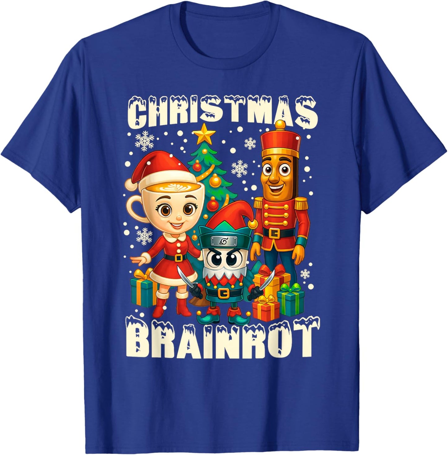 Funny Christmas Italian Brain Rot Italian Brainrot Boy Kids T-Shirt - T-Shirt | Royal