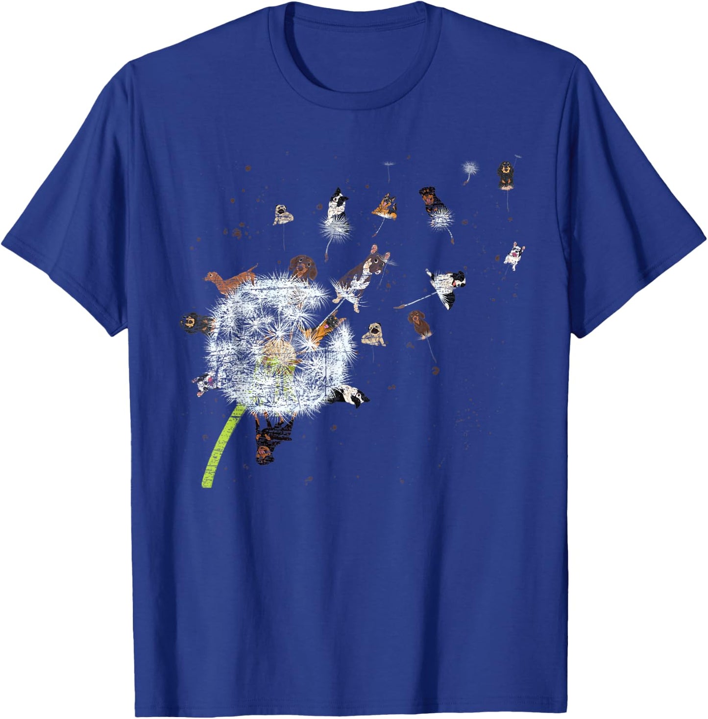 Puppy Dandelion Dog Lover Dog Owner Flower Animal Dog Women Kids T-Shirt - T-Shirt | Royal
