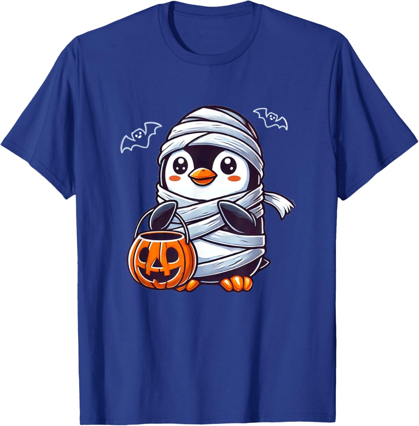 Penguin Halloween Mummy Kids Women Men Penguin T-Shirt - T-Shirt | Royal