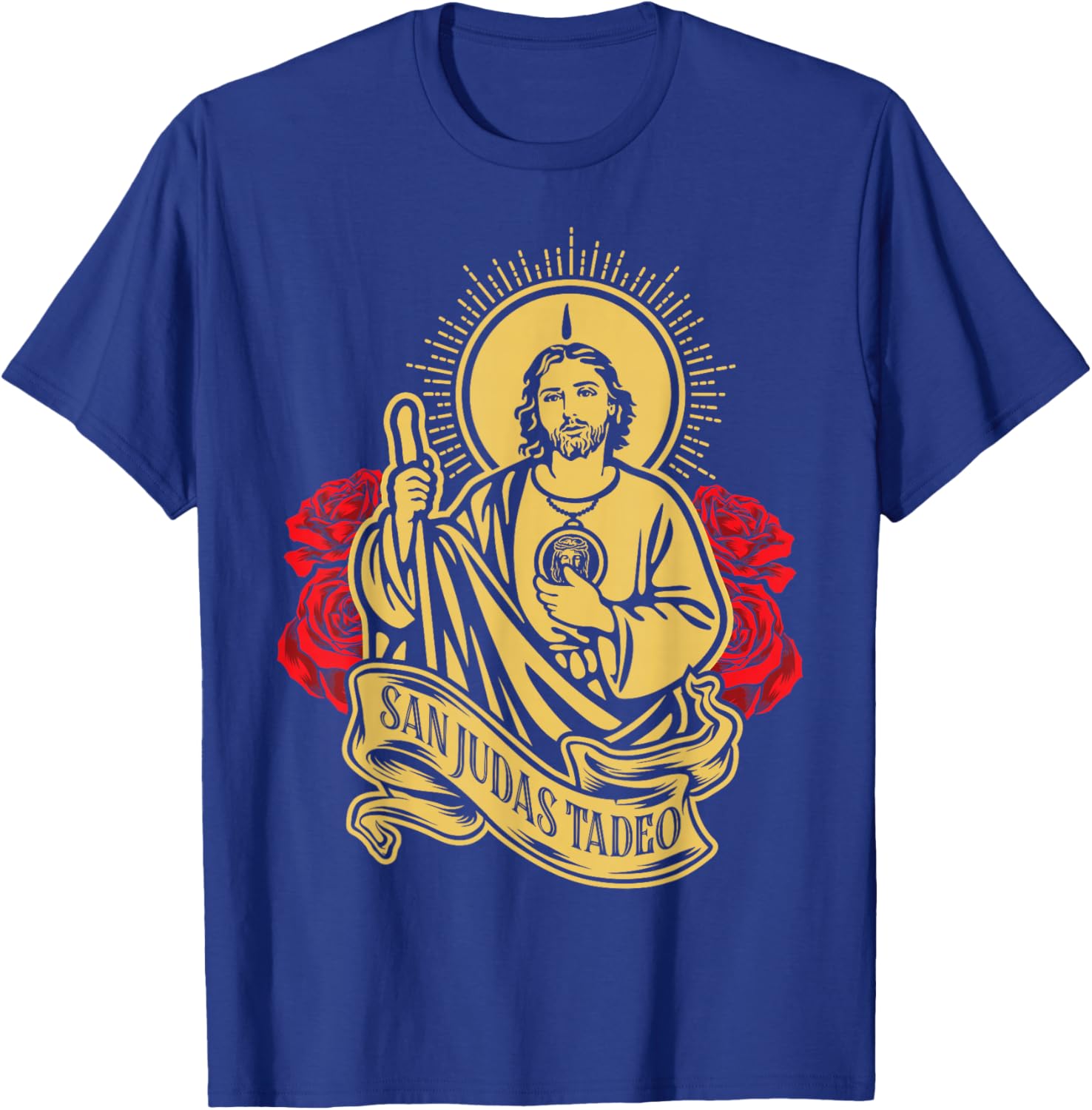 San Judas Tadeo Siempre A Mi Lado Spanish Jesus T-Shirt - T-Shirt | Royal