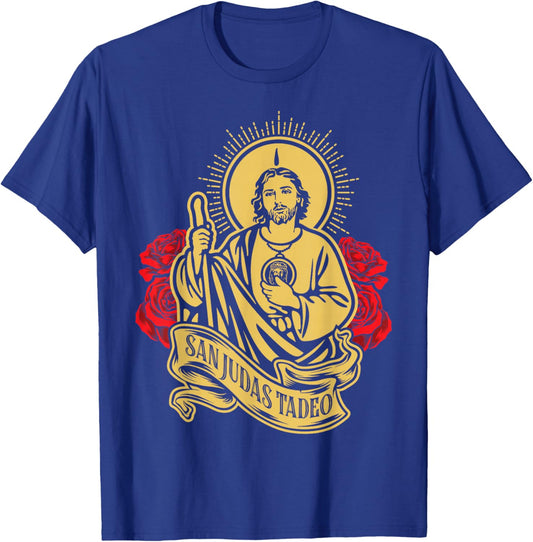 San Judas Tadeo Siempre A Mi Lado Spanish Jesus T-Shirt - T-Shirt | Royal