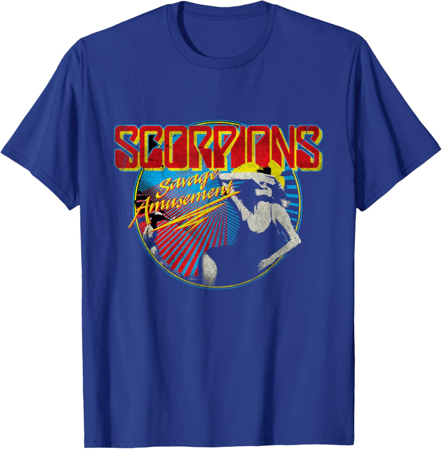 Offizielles Scorpions Savage Amusement T-Shirt - T-Shirt | Royal