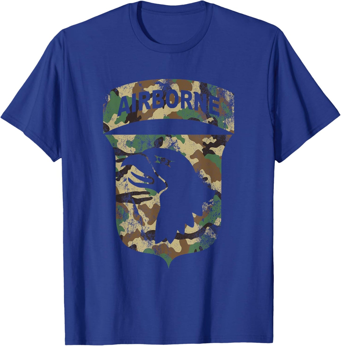 Camo 101st Airborne Division - BDU Retro Vintage Camouflage T-Shirt - T-Shirt | Royal
