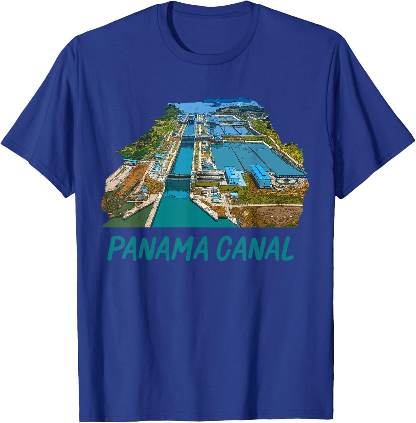Panama Canal Locks Transit Souvenir Commemorative Keepsake T-Shirt - T-Shirt | Royal