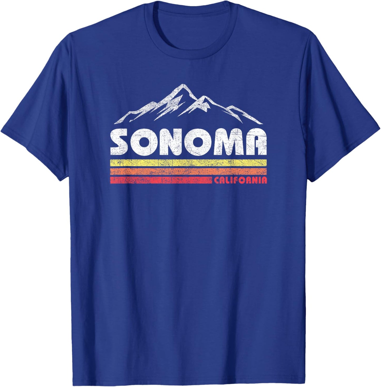 Vintage Sonoma California Souvenir Retro Mountain T-Shirt - T-Shirt | Royal