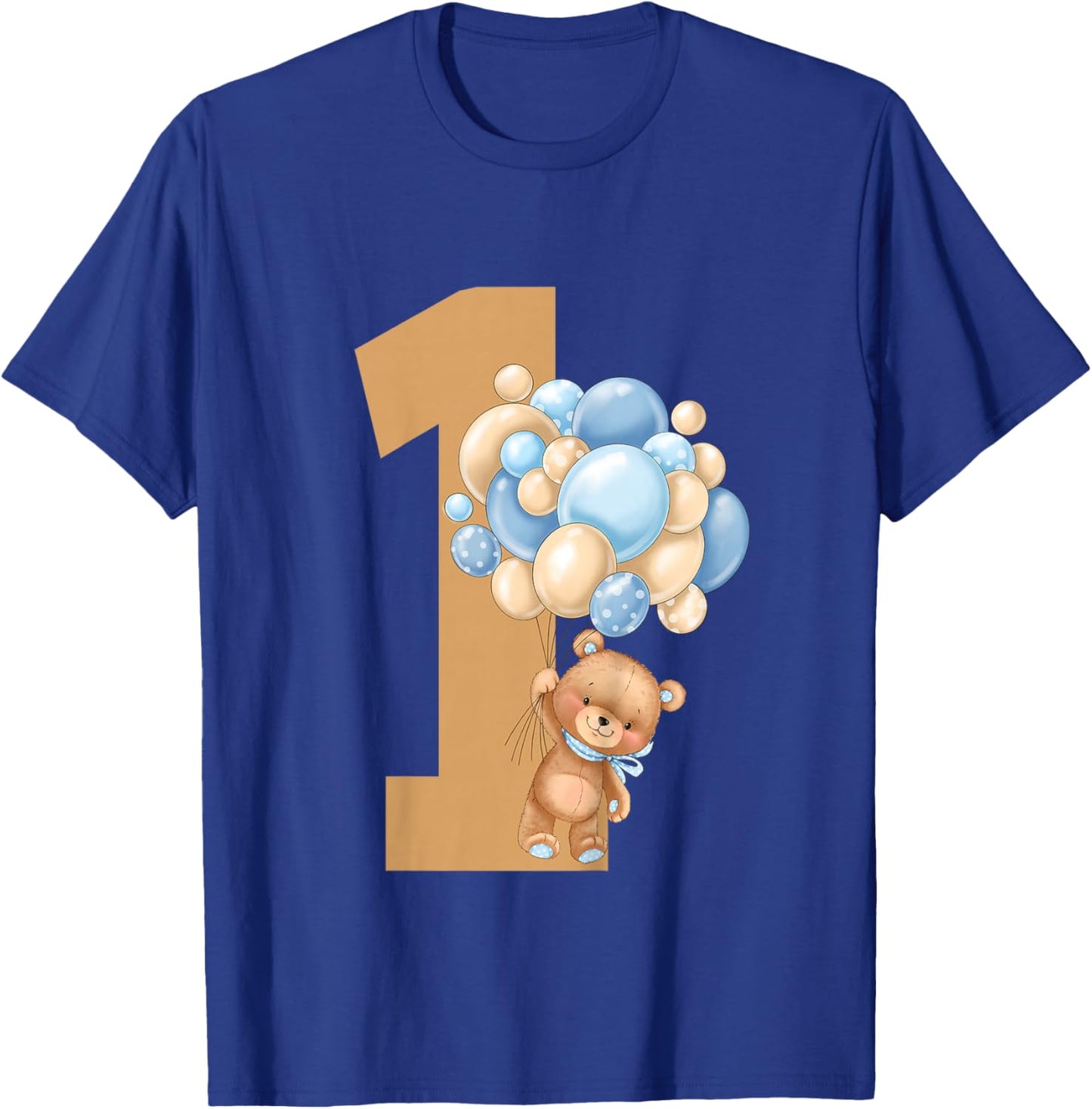 Beary First Birthday Teddy Bear 1st Birthday Boy Matching T-Shirt - T-Shirt | Royal