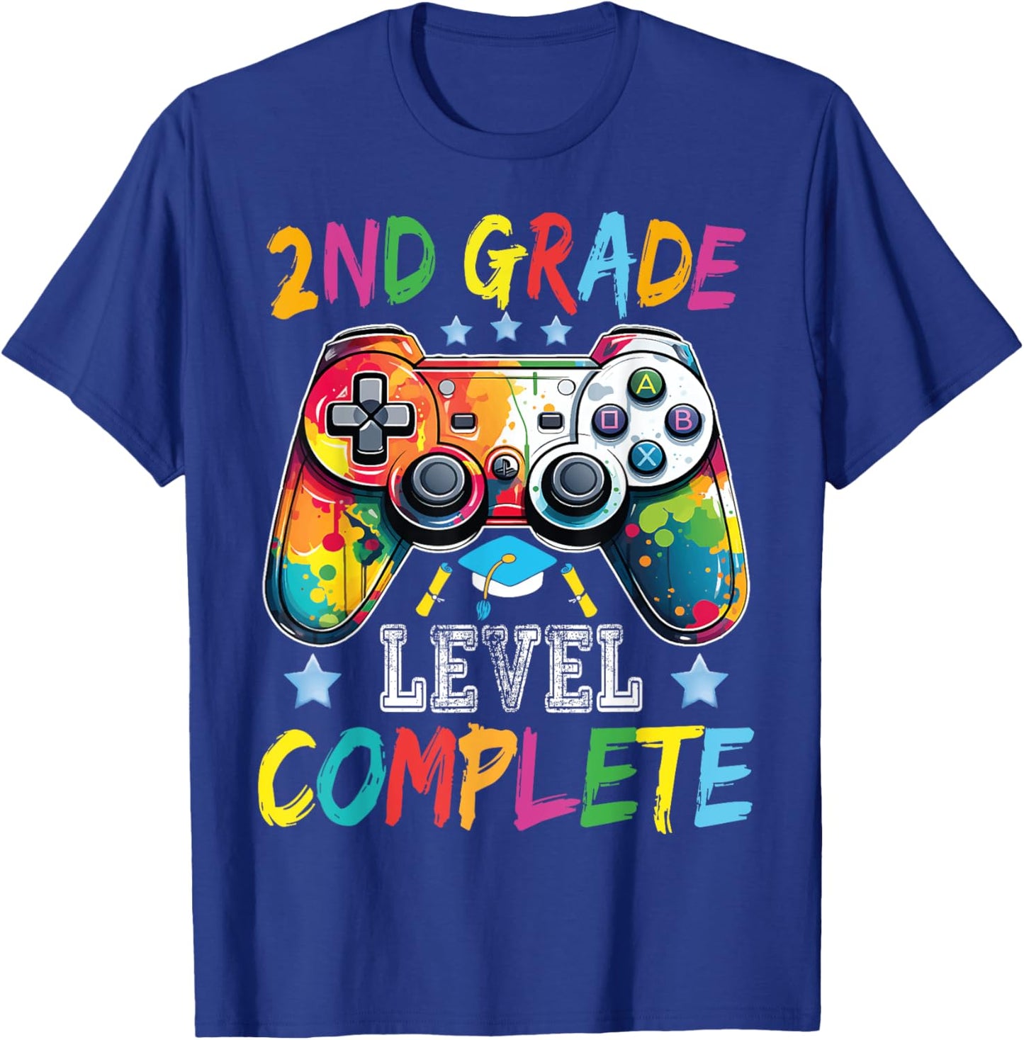 2nd Grade Level Complete Shirt Graduation Last Day Of School T-Shirt - T-Shirt | Royal