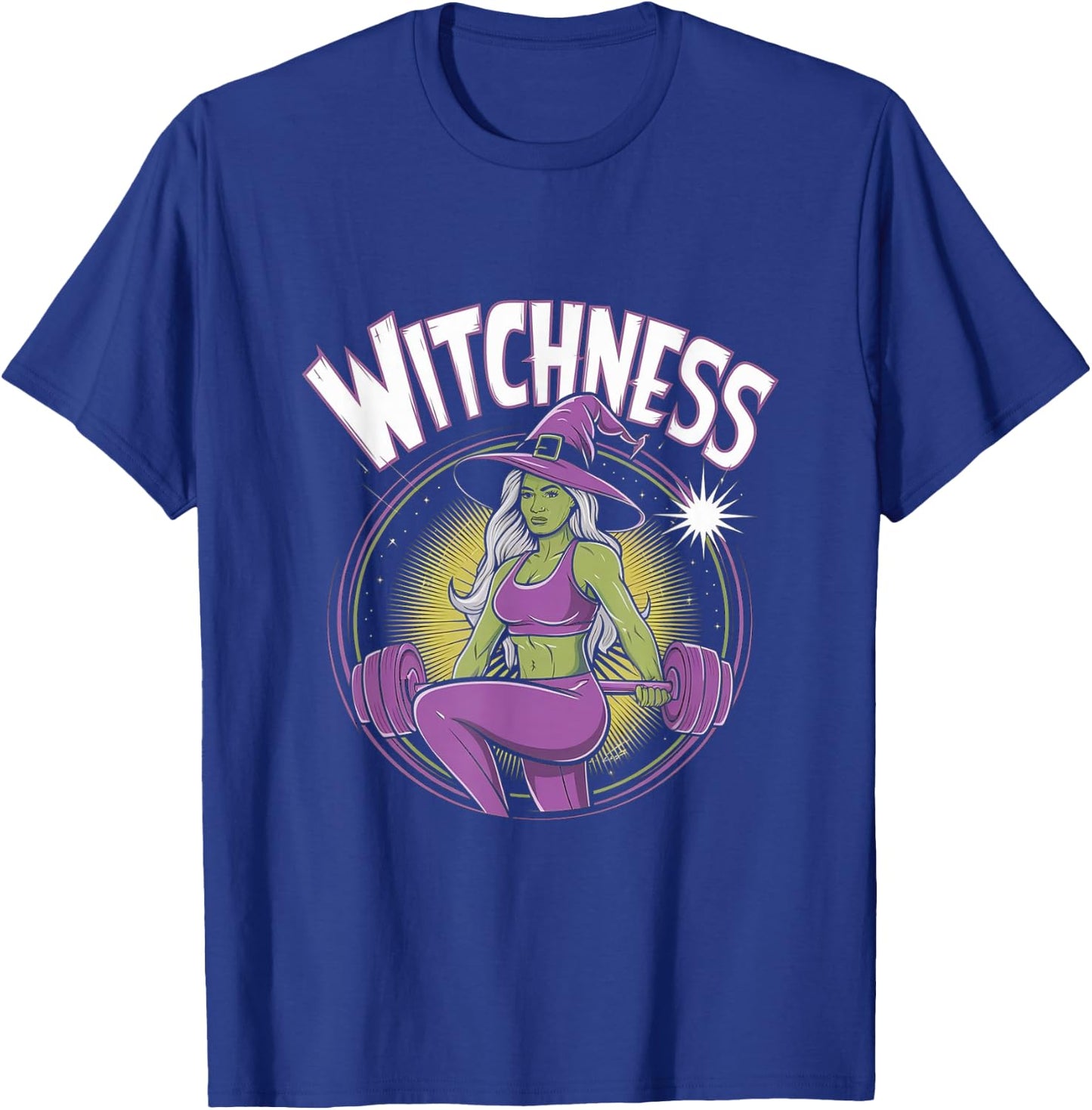 Witchness - Funny Fitness Halloween Pun Costume Gym T-Shirt - T-Shirt | Royal