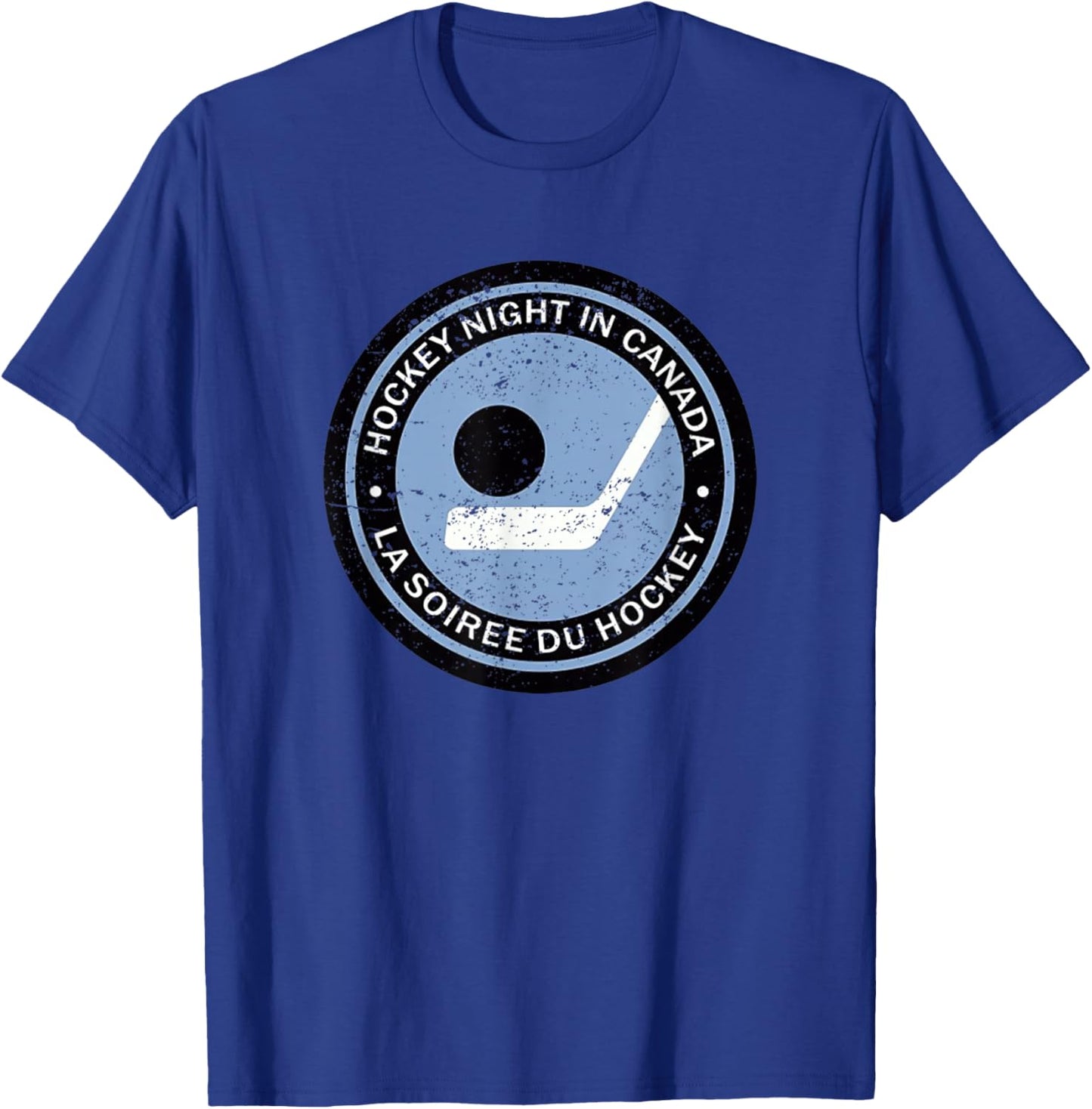 Vintage Retro Hockey Night in Canada Hockey Player Team T-Shirt - T-Shirt | Royal