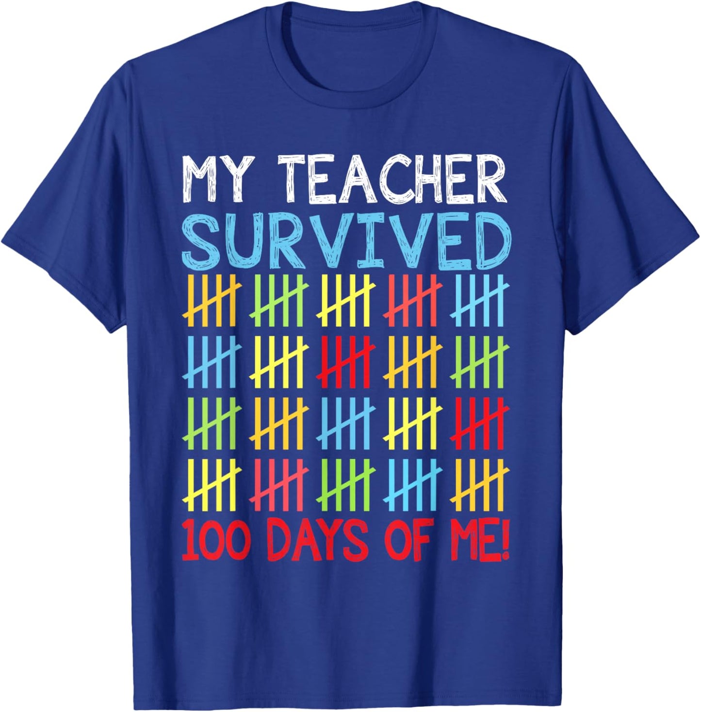 100 Days of School Kids Boys 100th Day of School Costume T-Shirt - T-Shirt | Royal