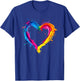 Colorful Heart Love Valentines Day T-Shirt - T-Shirt | Royal