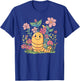 Cute Worm With Flowers I Kids Worm T-Shirt - T-Shirt | Royal