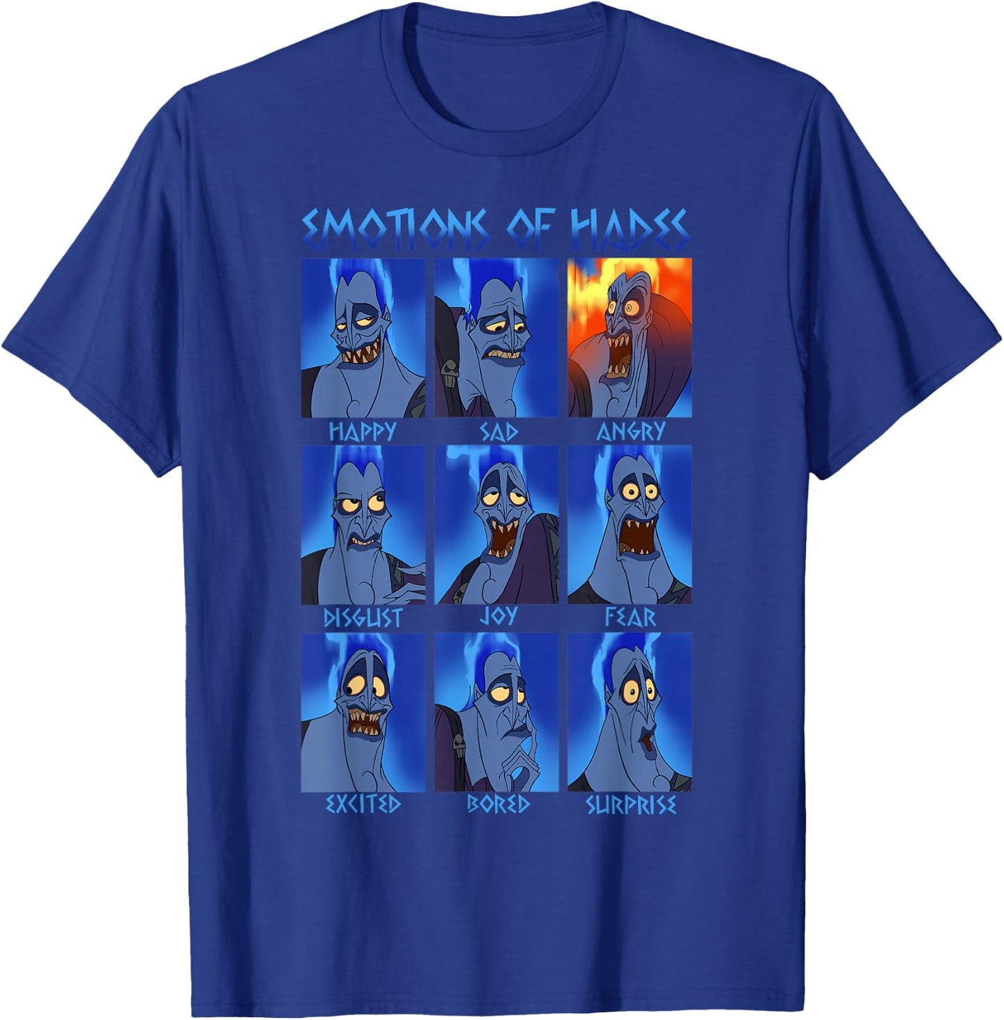 Disney Hercules Hades Emotions Graphic Small T-Shirt - T-Shirt | Royal