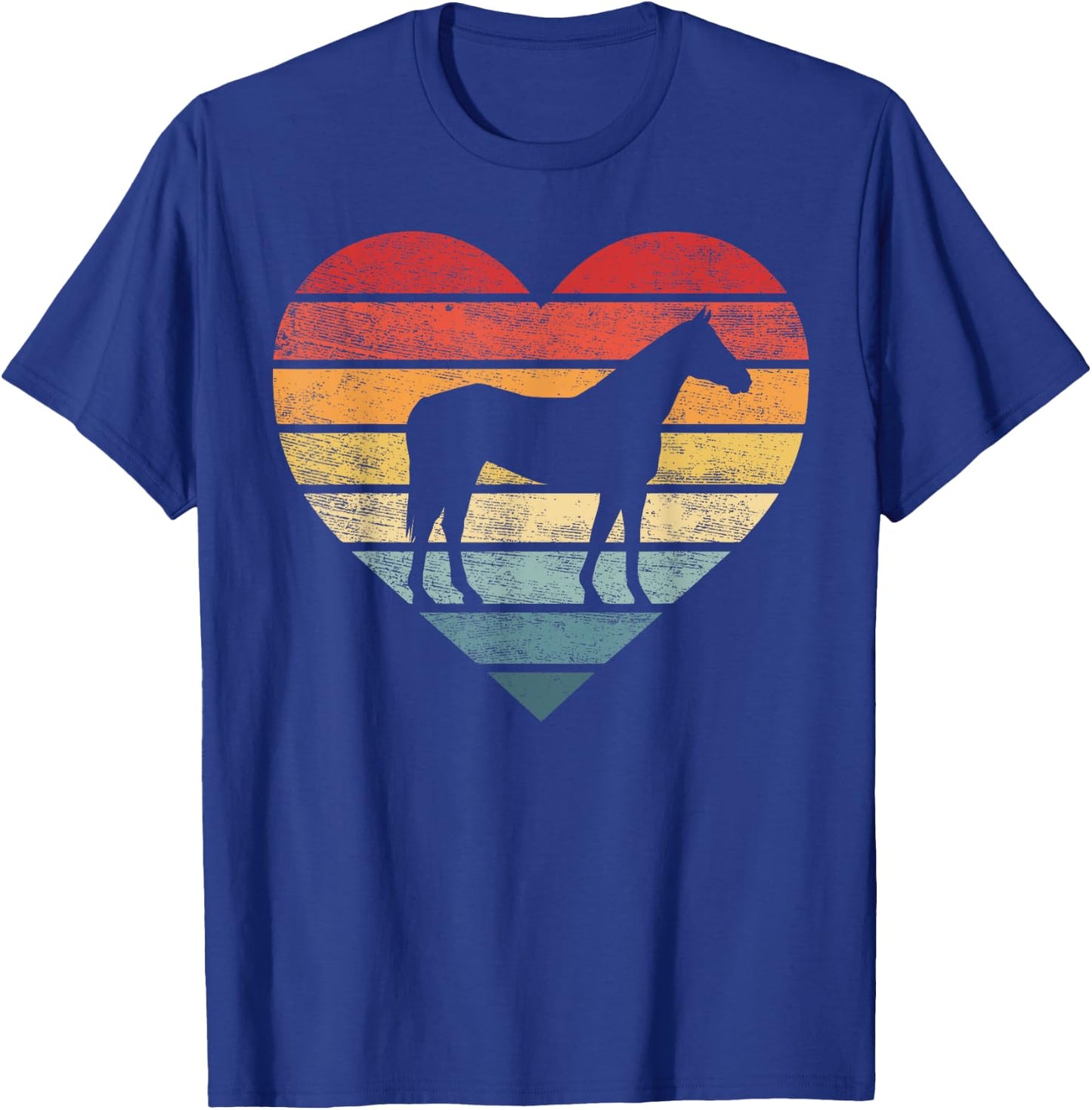 Horse Lover Gifts Horseback Riding Equestrian Retro Vintage T-Shirt - T-Shirt | Royal