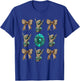 Skeleton Coquette Cowgirl Turquoise Leopard Western Rodeo T-Shirt - T-Shirt | Royal