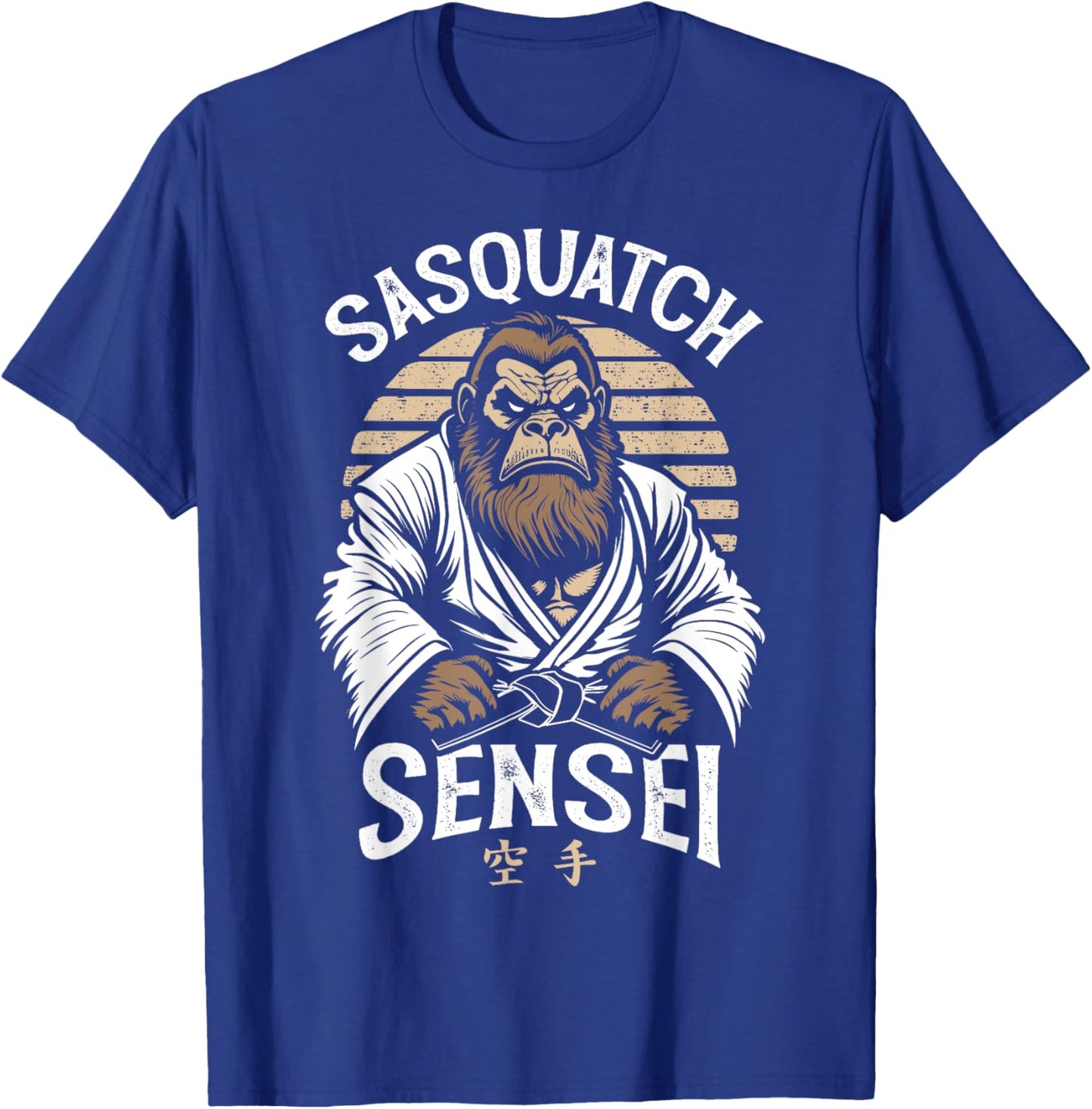 Karate Warrior Legend Sasquatch Sensei Bigfoot Martial Arts T-Shirt - T-Shirt | Royal