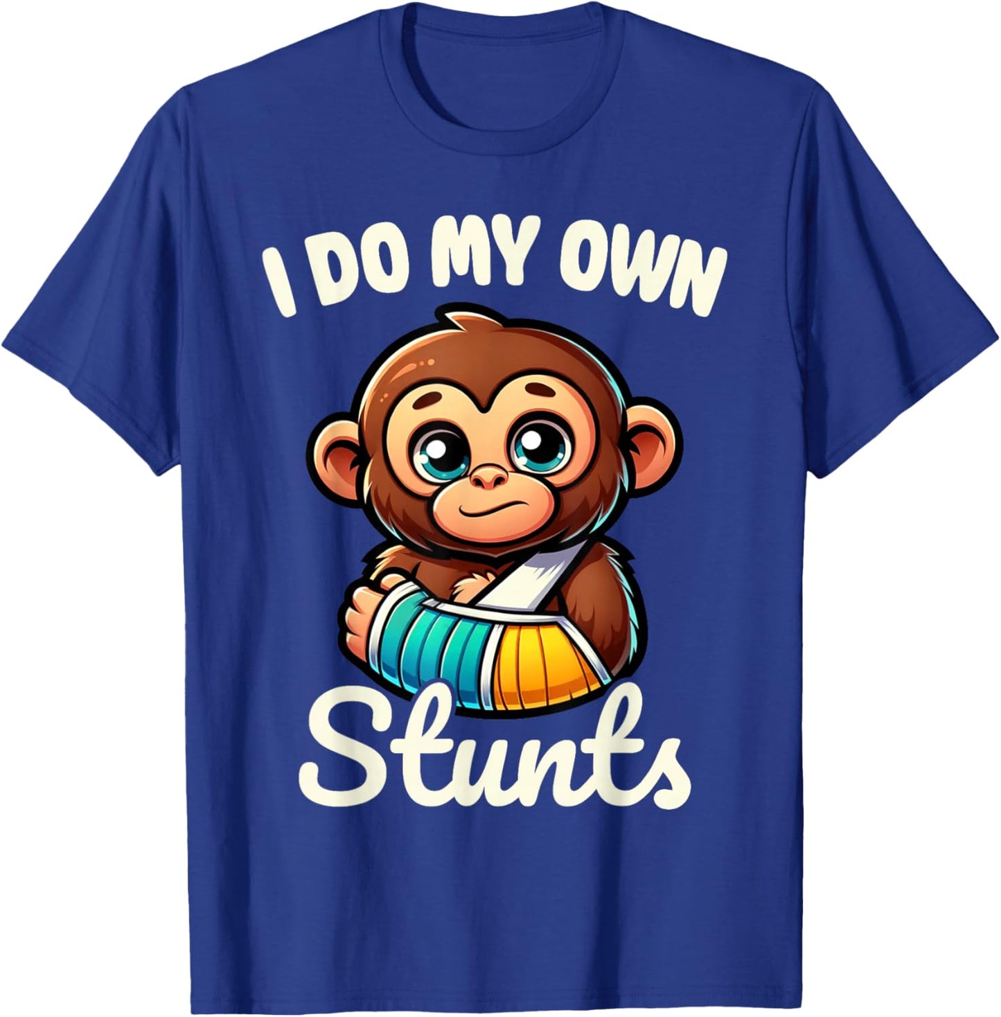 I Do My Own Stunts Broken Arm Gifts For Kids T-Shirt - T-Shirt | Royal